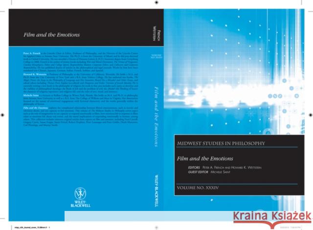 Film and the Emotions, Volume XXXIV French, Peter A. 9781444338980 Wiley-Blackwell (an imprint of John Wiley & S - książka