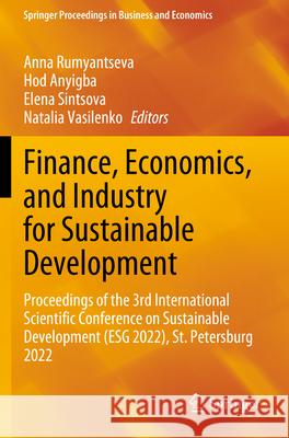 Finance, Economics, and Industry for Sustainable Development  9783031305009 Springer Nature Switzerland - książka