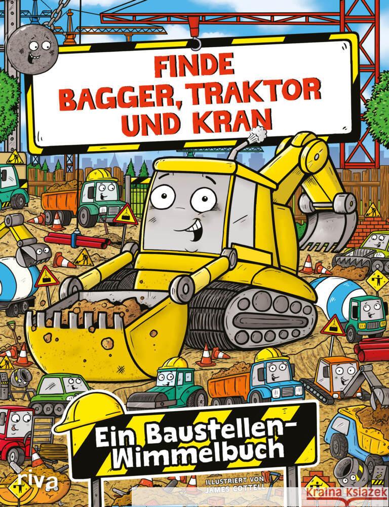 Finde Bagger, Traktor und Kran Cottell, James 9783742327864 Riva - książka