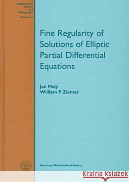 Fine Regularity of Solutions of Elliptic Partial Differential Equations  9780821803356 American Mathematical Society - książka