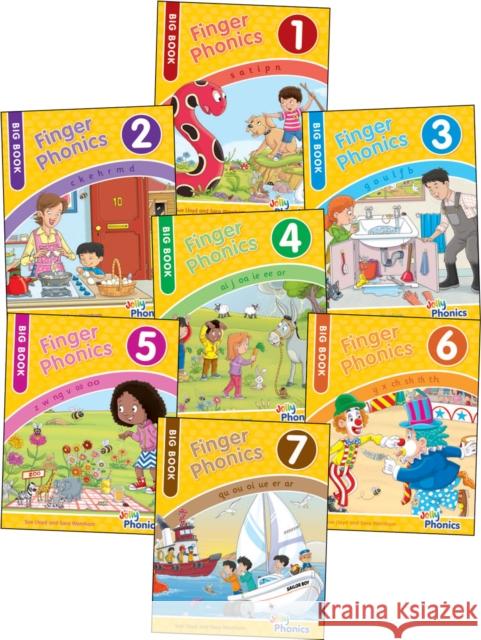 Finger Phonics Big Books 1-7: in Precursive Letters (British English edition) Sue Lloyd 9781844146741 Jolly Learning Ltd - książka