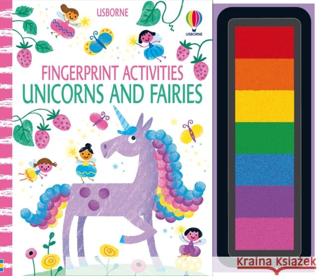 Fingerprint Activities Unicorns and Fairies Fiona Watt Candice Whatmore  9781474997874 Usborne Publishing Ltd - książka