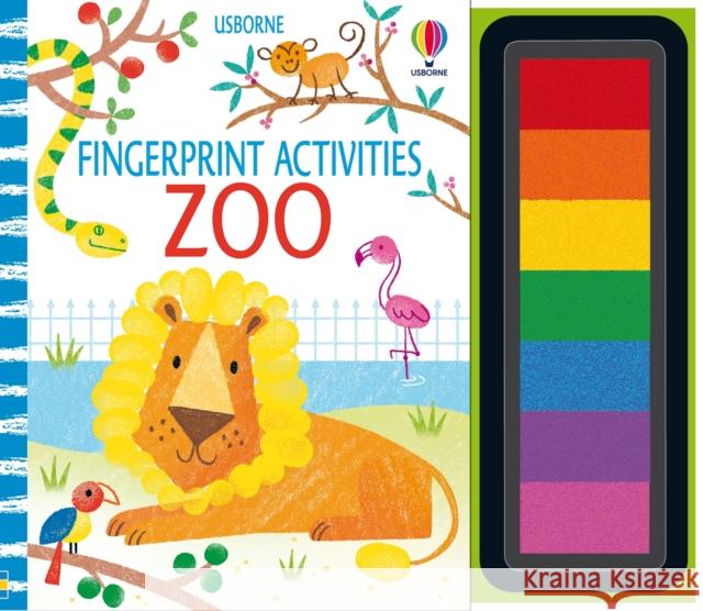 Fingerprint Activities Zoo Fiona Watt 9781803705095 Usborne Publishing Ltd - książka