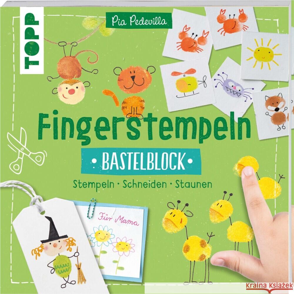 Fingerstempeln. Bastelblock Pedevilla, Pia 9783772446481 Frech - książka