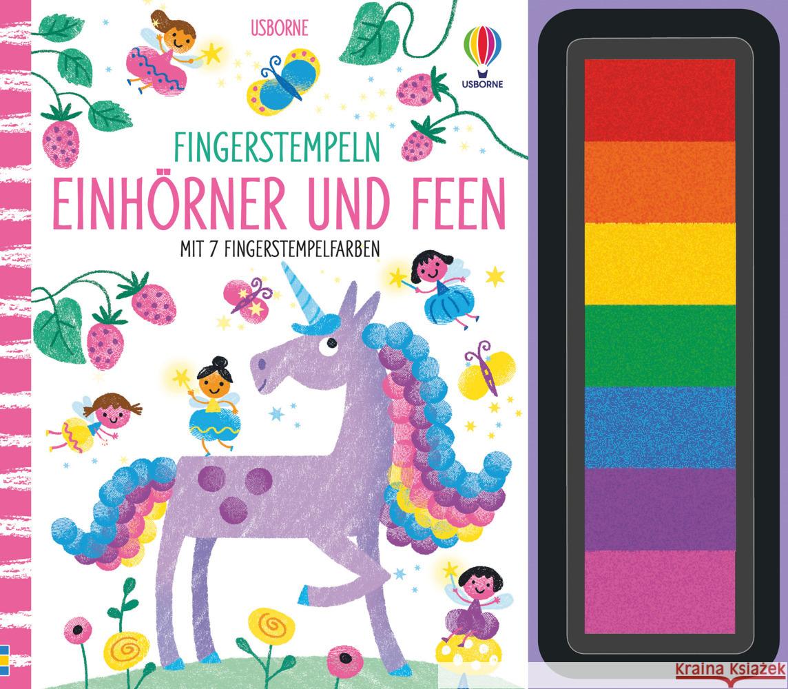 Fingerstempeln: Einhörner und Feen Watt, Fiona 9781789416251 Usborne Verlag - książka