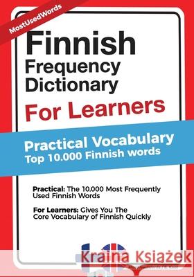 Finnish Frequency Dictionary for Learners - Practical Vocabulary: Top 10000 Finnish Words Mostusedwords                            E. Kool 9781976425721 Createspace Independent Publishing Platform - książka