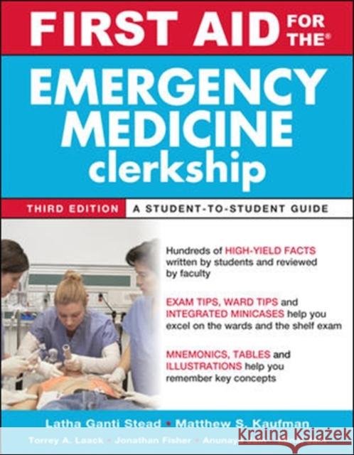 First Aid for the Emergency Medicine Clerkship Ganti, Latha 9780071739061  - książka