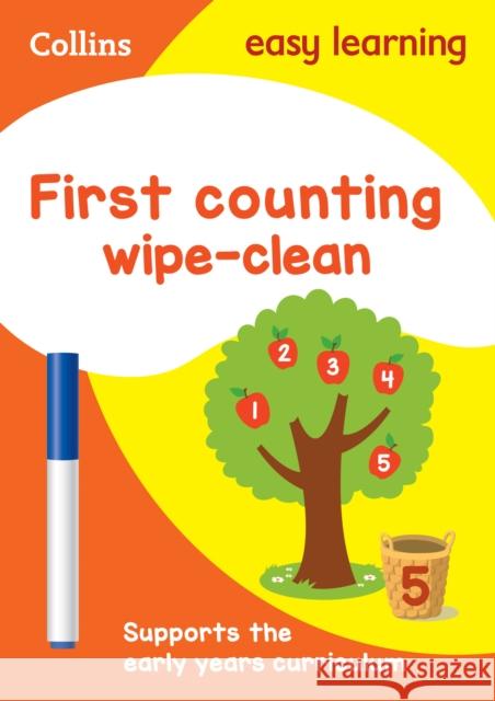 First Counting Age 3-5 Wipe Clean Activity Book: Ideal for Home Learning Collins Easy Learning 9780008387860 HarperCollins Publishers - książka