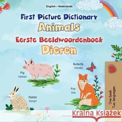 First Picture Dictionary - Animals (English Dutch Bilingual Children's Book) Kidkiddos Books 9781834165318 Kidkiddos Books Ltd. - książka