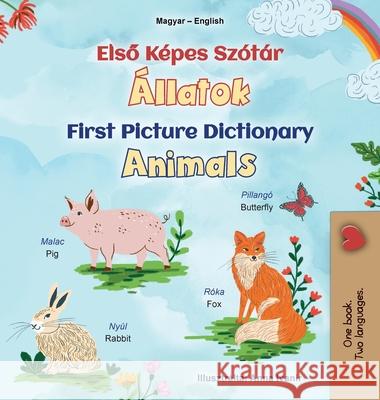 First Picture Dictionary - Animals (Hungarian English Bilingual Children's Book) Kidkiddos Books 9781834165745 Kidkiddos Books Ltd. - książka