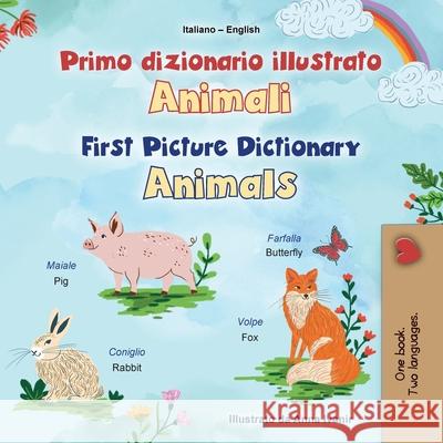 First Picture Dictionary - Animals (Italian English Bilingual Children's Book) Kidkiddos Books 9781834162911 Kidkiddos Books Ltd. - książka