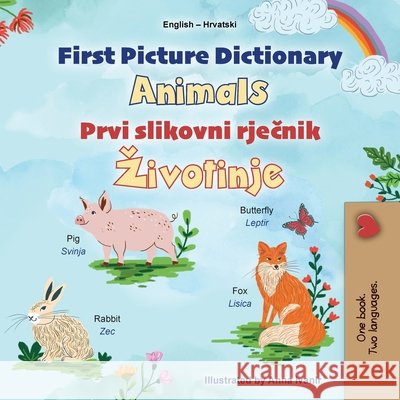 First Picture Dictionary - Animals (English Croatian Bilingual Children's Book) Kidkiddos Books 9781834164922 Kidkiddos Books Ltd. - książka