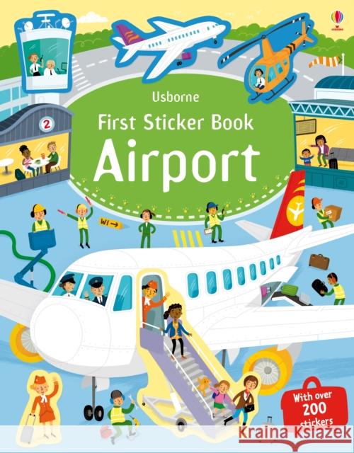First Sticker Book Airport Sam Smith 9781409587507 Usborne Publishing Ltd - książka