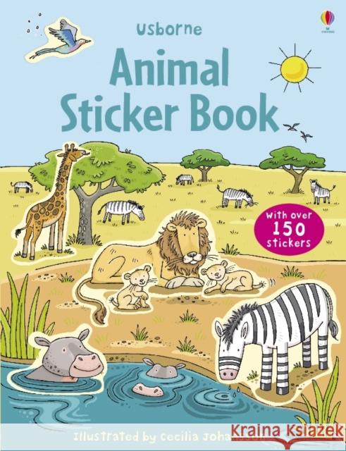 First Sticker Book Animals Cecilia Johnson 9780746098974 Usborne Publishing Ltd - książka