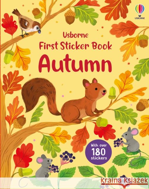 First Sticker Book Autumn Jessica Greenwell 9781835409527 Usborne Publishing Ltd - książka