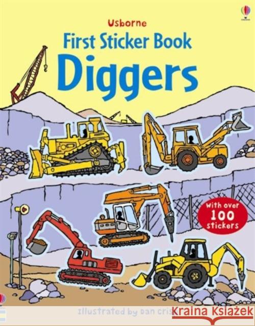 First Sticker Book Diggers Sam Taplin 9780746089392 Usborne Publishing Ltd - książka