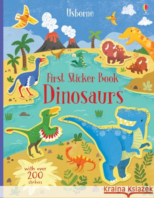 First Sticker Book Dinosaurs Hannah Watson 9781474968263 Usborne Publishing Ltd - książka