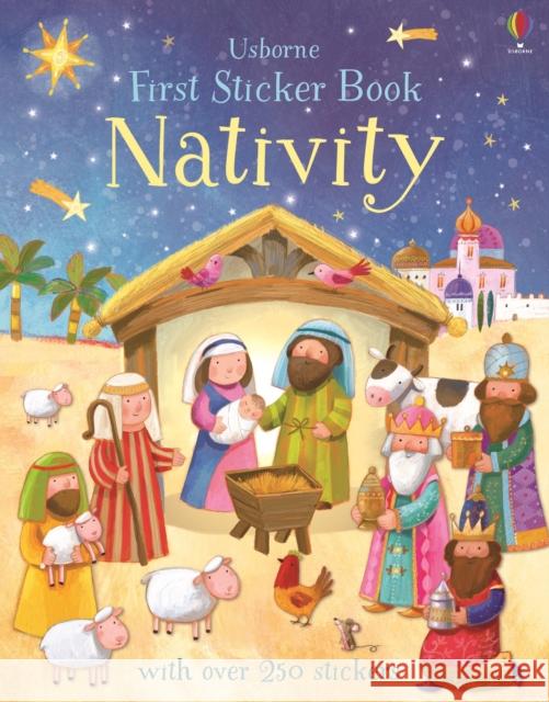 First Sticker Book Nativity Brooks, Felicity 9781474919074 Usborne Publishing Ltd - książka