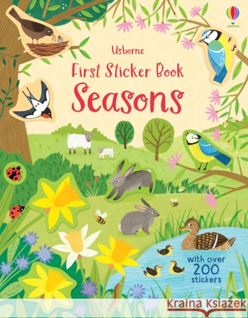 First Sticker Book Seasons Holly Bathie 9781474968256 Usborne Publishing Ltd - książka