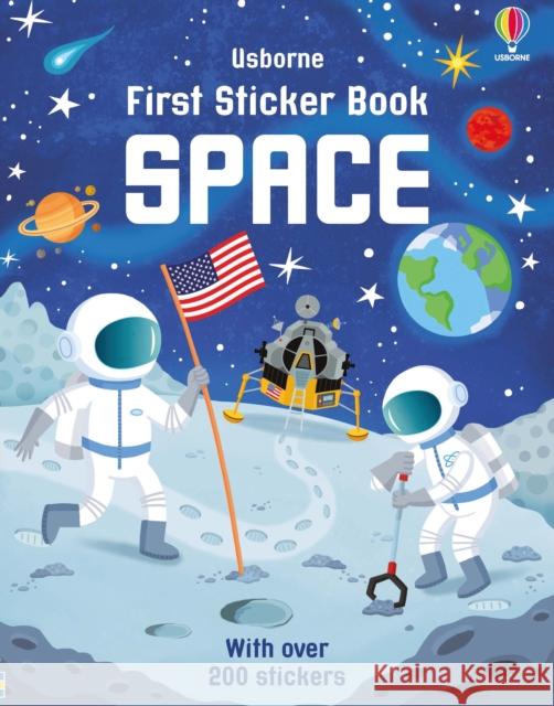 First Sticker Book Space Simon Tudhope 9781409582526 Usborne Publishing Ltd - książka