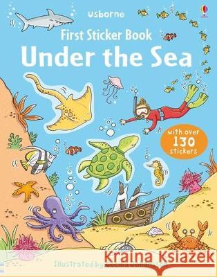 First Sticker Book Under the Sea Jessica Greenwell Cecilia Johansson 9781805318064 Usborne Books - książka