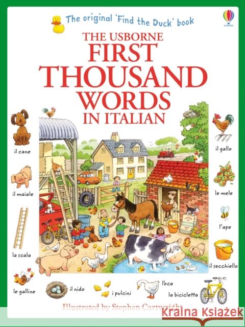 First Thousand Words in Italian Heather Amery 9781409566144 Usborne Publishing Ltd - książka