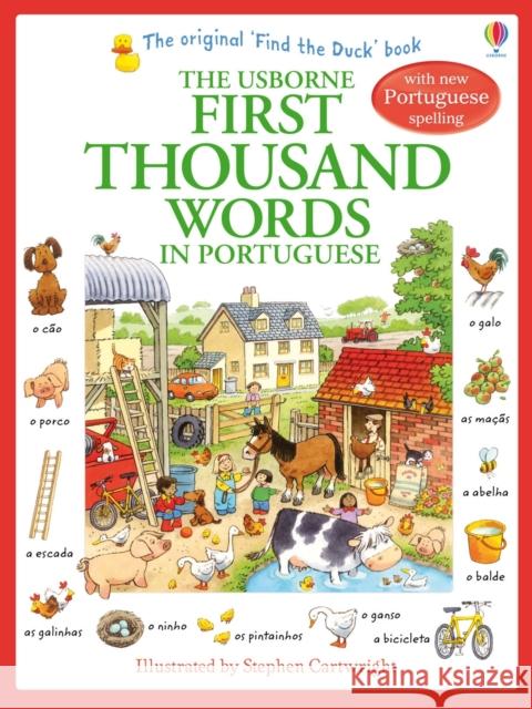 First Thousand Words in Portuguese Heather Amery 9781409566120 Usborne Publishing Ltd - książka