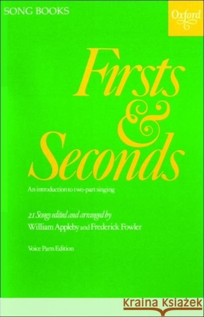 Firsts and Seconds William Appleby Frederick Fowler 9780193870857 Oxford University Press, USA - książka