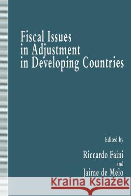 Fiscal Issues in Adjustment in Developing Countries Jaime D Riccardo Faini 9781349227921 Palgrave MacMillan - książka