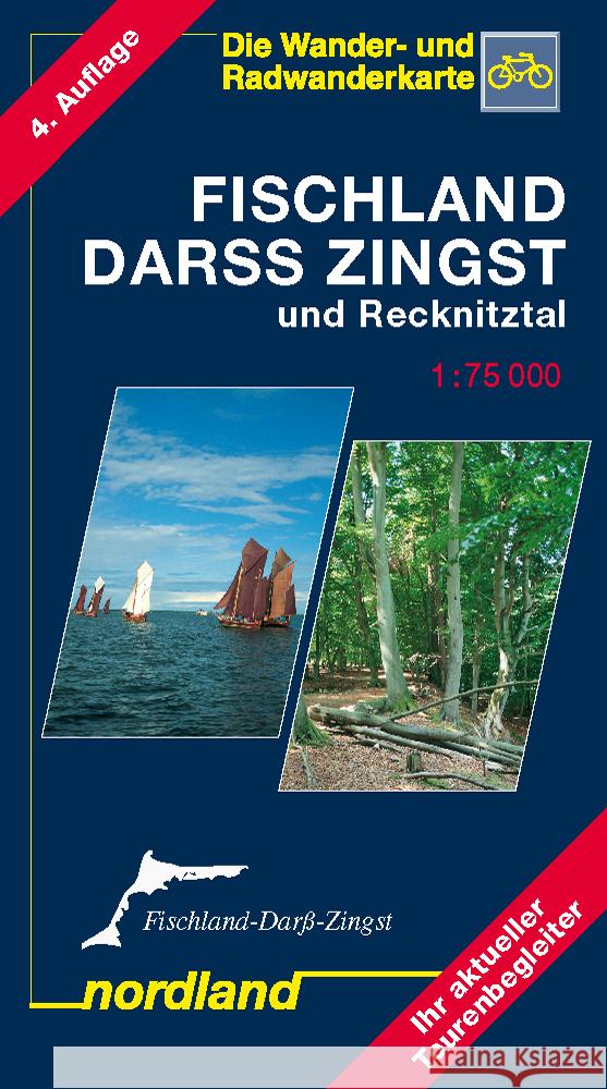 Fischland, Darss, Zingst und Recknitztal: Wander- u. Radwandertkte. m. Reiseführer    9783928397056 Nordland-Kartenverlag - książka
