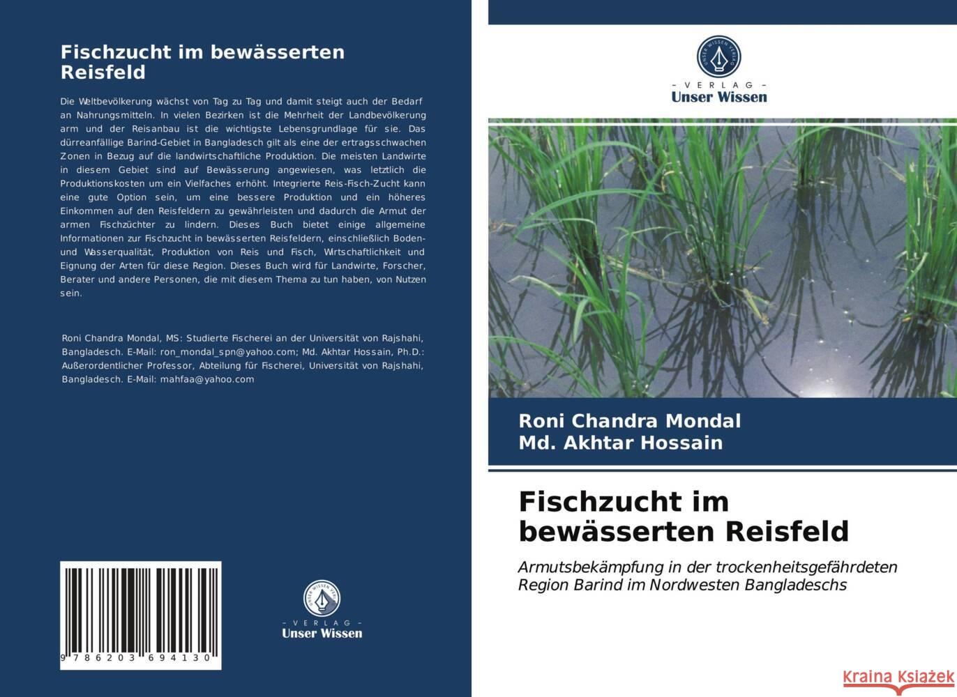 Fischzucht im bewässerten Reisfeld Mondal, Roni Chandra, Akhtar Hossain, Md. 9786203694130 Verlag Unser Wissen - książka