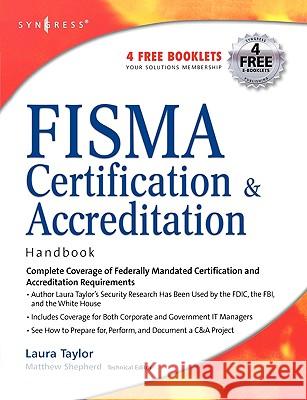 Fisma Certification and Accreditation Handbook Taylor, Laura P. 9781597491167 Syngress Publishing - książka