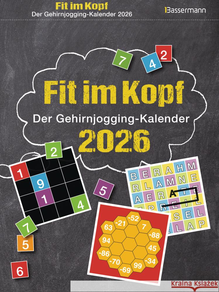Fit im Kopf - der Gehirnjogging-Kalender 2026. Jeden Tag Denksport mit dem beliebten Abreißkalender Krüger, Eberhard 9783809451464 Bassermann - książka