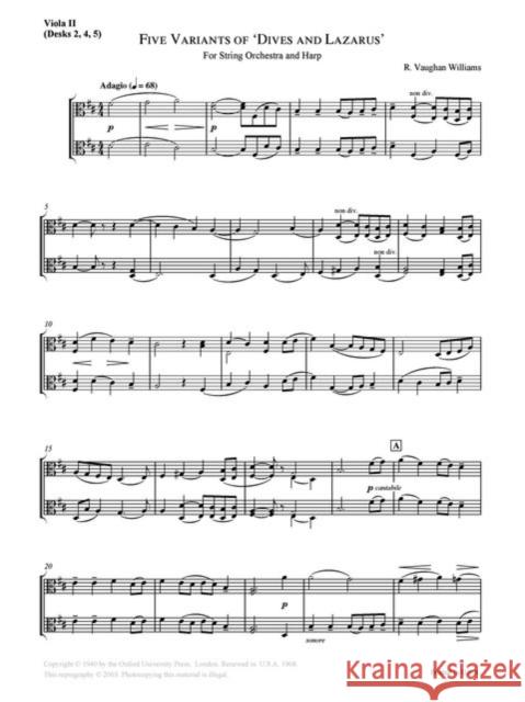 Five Variants on 'Dives and Lazarus'  9780193866287 Oxford University Press - książka