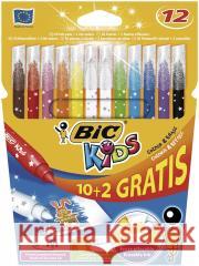 Flamastry KIDS Colour & Erase 10+2 kolory BIC  3086123174085 Bic - książka