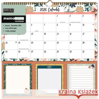 Flora & Fauna 2026 Memomate Spiral Calendar Heather Dutton 9781469440156 Wsbl - książka