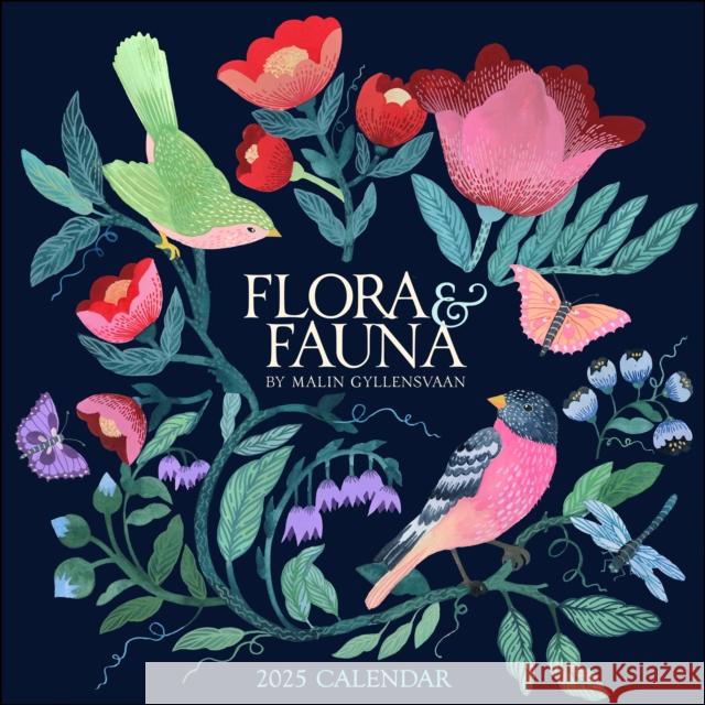 Flora & Fauna by Malin Gyllensvaan 2025 Wall Calendar Malin Gyllensvaan 9781524890926 Amber Lotus Publishing - książka