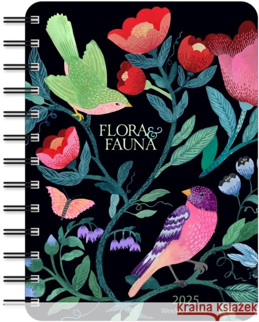 Flora & Fauna by Malin Gyllensvaan 2025 Weekly Planner Calendar Malin Gyllensvaan 9781524890919 Amber Lotus Publishing - książka