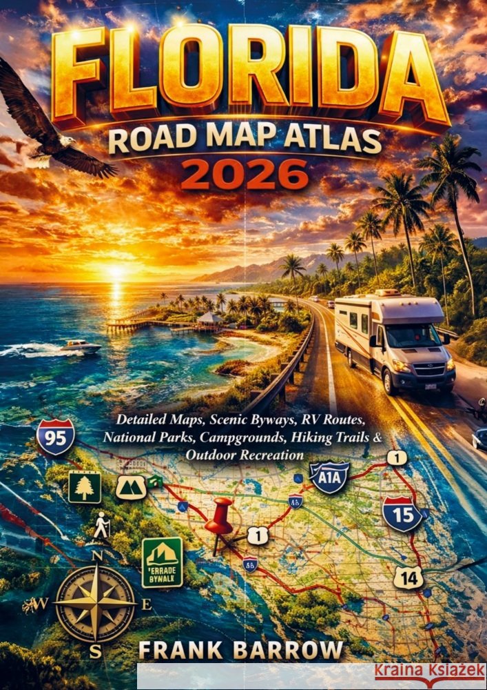 Florida Road Map Atlas 2026 Barrow, Frank 9789403876382 Northstar Heritage Press - książka