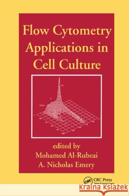 Flow Cytometry Applications in Cell Culture Mohamed Al-Rubeai A. Nichol Emery 9780367401498 CRC Press - książka