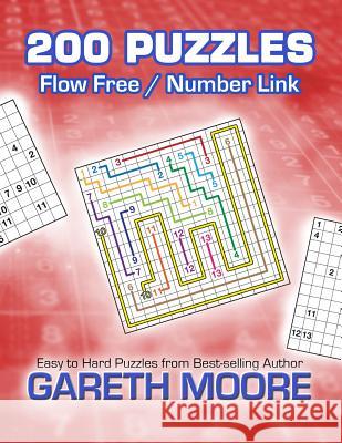 Flow Free / Number Link: 200 Puzzles Gareth Moore 9781484148228 Createspace - książka