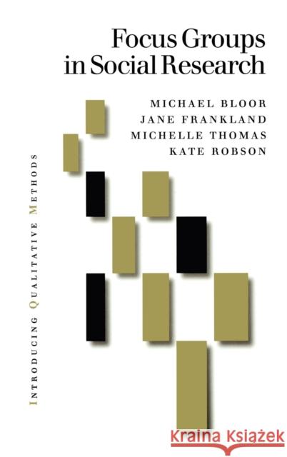 Focus Groups in Social Research Michael Bloor Jane Frankland Michelle Thomas 9780761957430 Sage Publications - książka