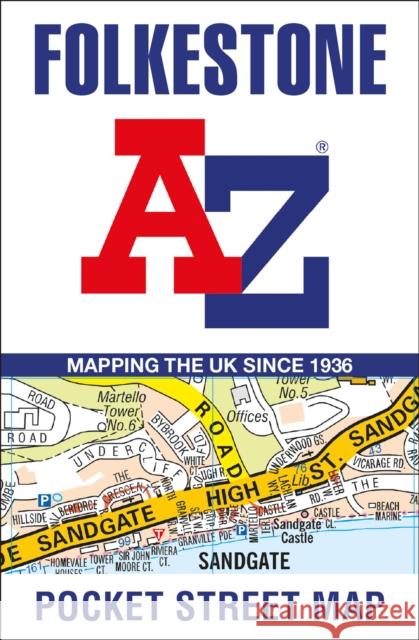 Folkestone A-Z Pocket Street Map A-Z maps 9780008560539 HarperCollins Publishers - książka