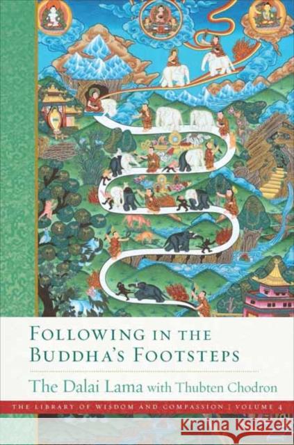 Following in the Buddha's Footsteps Dalai Lama                               Thubten Chodron 9781614299110 Wisdom Publications,U.S. - książka