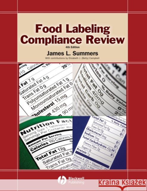 food labeling compliance review   Summers, James L. 9780813821818 Blackwell Publishers - książka