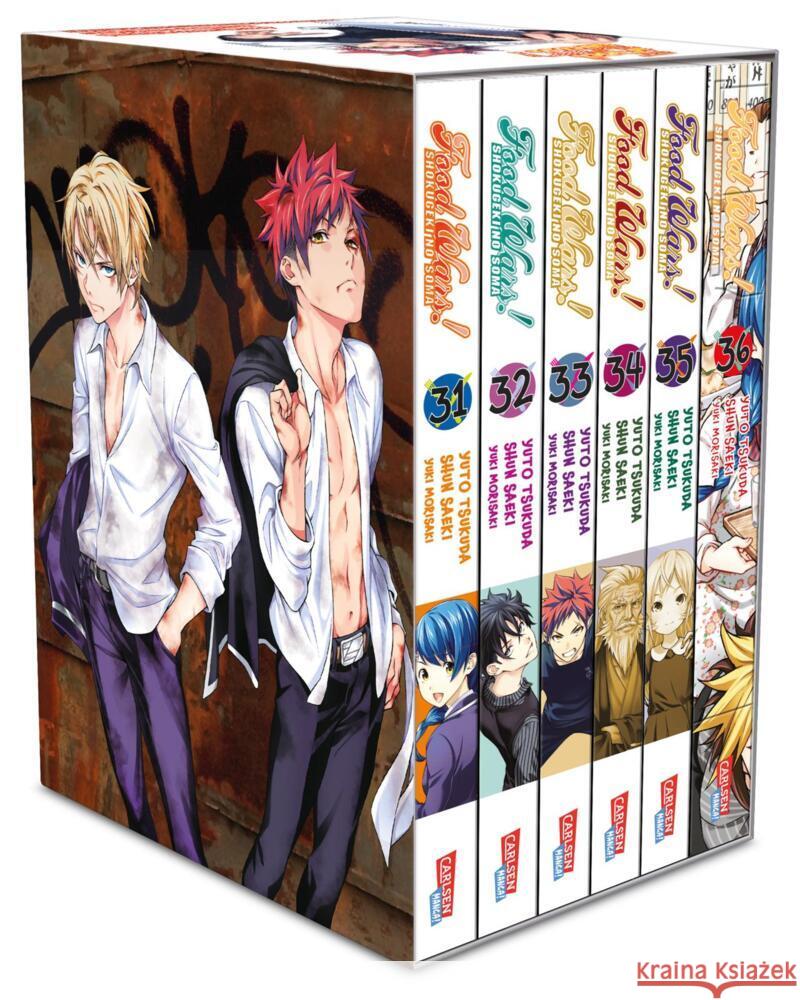 Food Wars - Shokugeki No Soma, Bände 31-36 im Sammelschuber mit Extra Tsukuda, Yuto, Saeki, Shun, Morisaki, Yuki 9783551777591 Carlsen Manga - książka