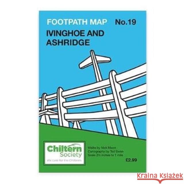 Footpath Map No. 19 Ivinghoe and Ashridge: Ninth Edition - In Colour Nick Moon 9780904148411 Chiltern Society - książka