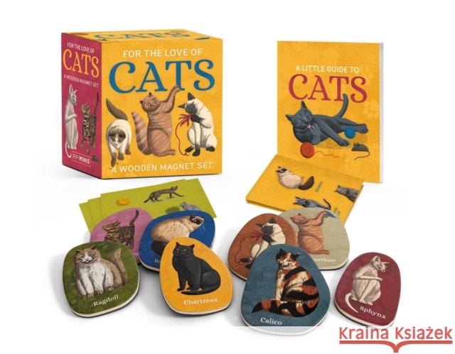 For the Love of Cats: A Wooden Magnet Set Eliza Berkowitz 9780762483105 Running Press - książka