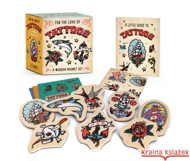 For the Love of Tattoos: A Wooden Magnet Set Verena Hutter 9780762485987 Running Press - książka