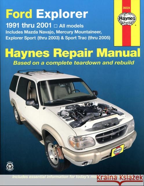 Ford Explorer, Mazda Navajo, Mercury Mountaineer (91 - 05) John Haynes Jay Storer 9781563925917 Haynes Manuals - książka